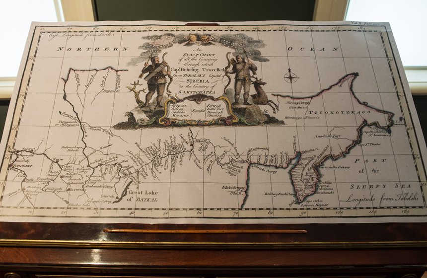 Карта Беринга старинные карты